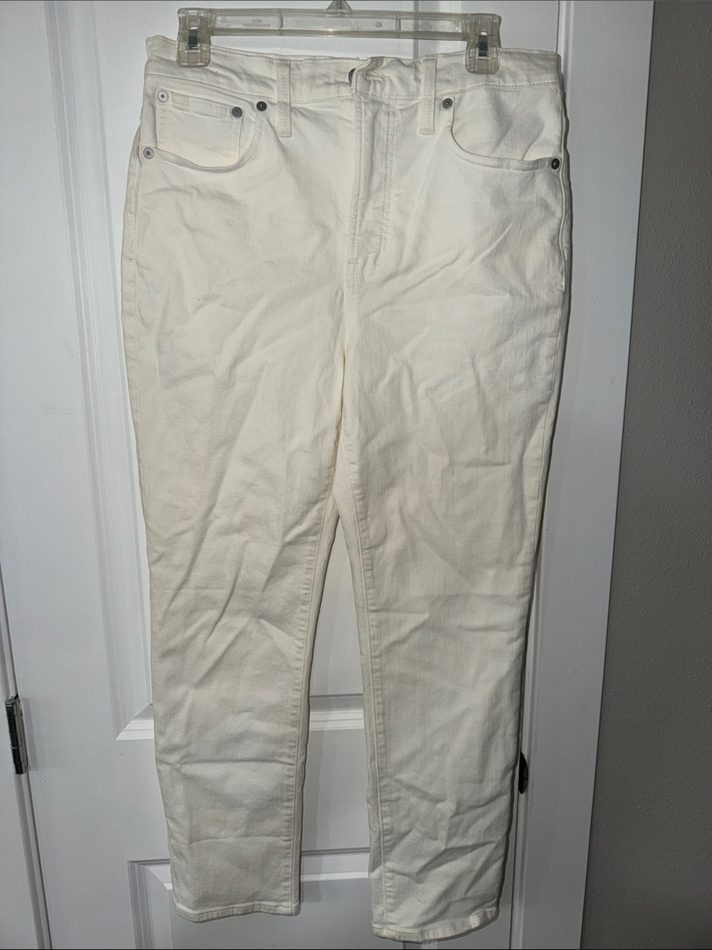 Madewell Women's Straight Leg Jeans in Off-White